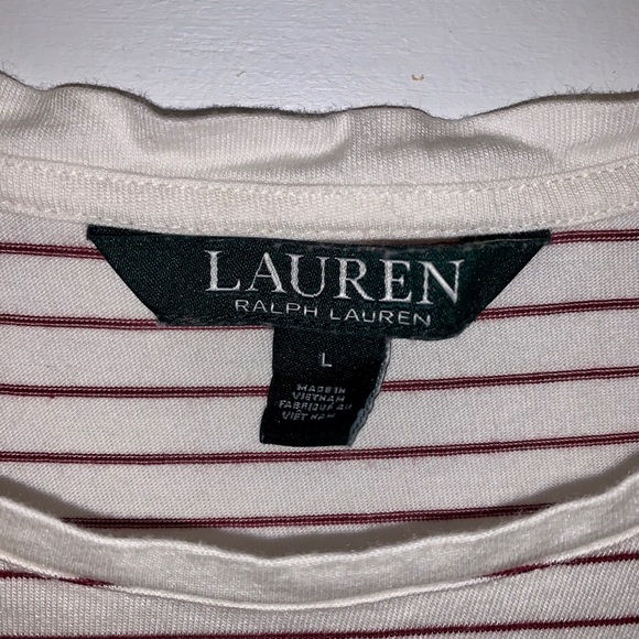 Vintage white and red striped Ralph Lauren shirt - Picture 4 of 4